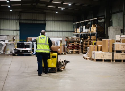 Staff at the warehouse